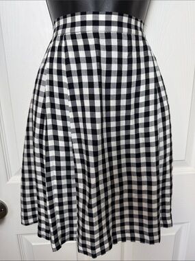 1. STATE 100% Rayon Black & White Lightweight Summer Skirt w/pockets Sz M